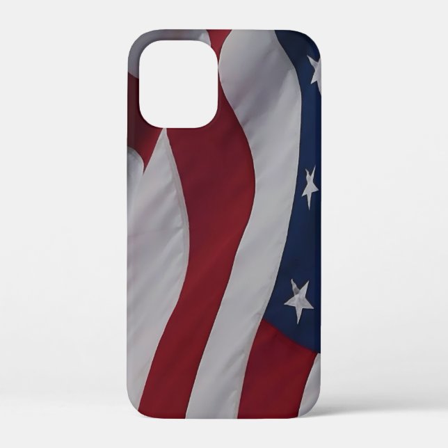 Waving Fabric USA Flag Case-Mate iPhone Case (Back)