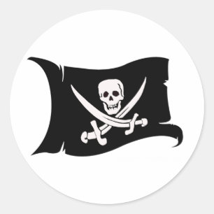 Waving Flag #10 Jack Rackham Classic Round Sticker