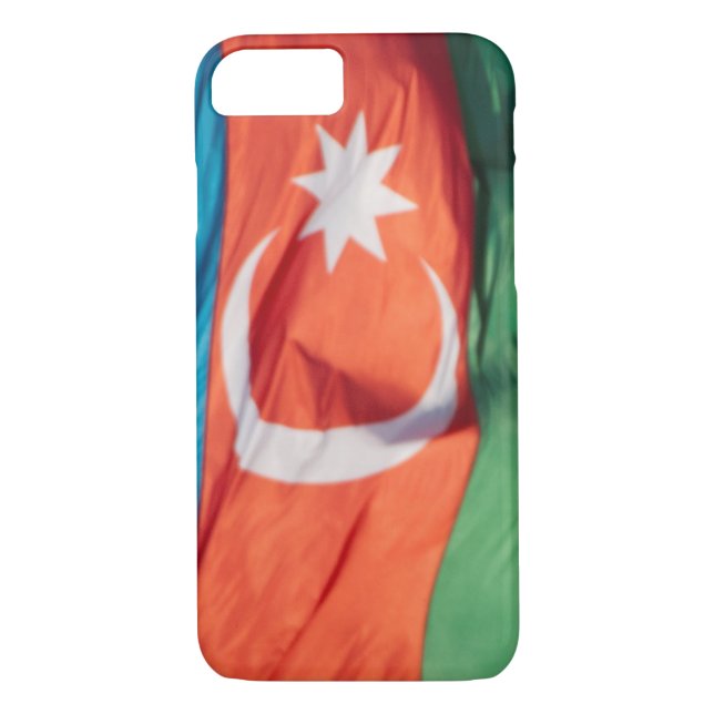 Waving Flag of Azerbaijan Case-Mate iPhone Case (Back)