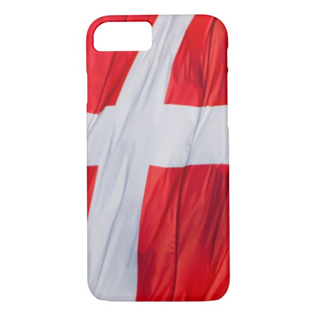 Waving Flag of Denmark Case-Mate iPhone Case (Back)