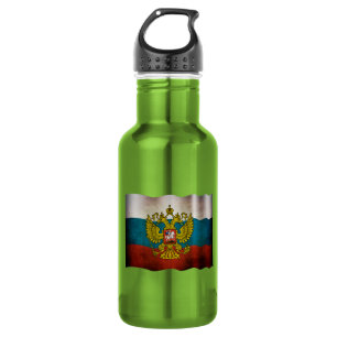 Waving flag of Russia 532 Ml Water Bottle