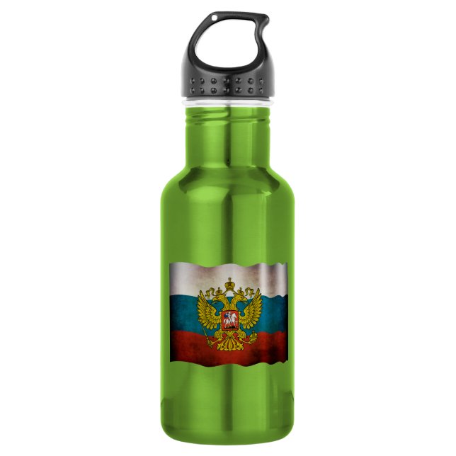 Waving flag of Russia 532 Ml Water Bottle (Front)