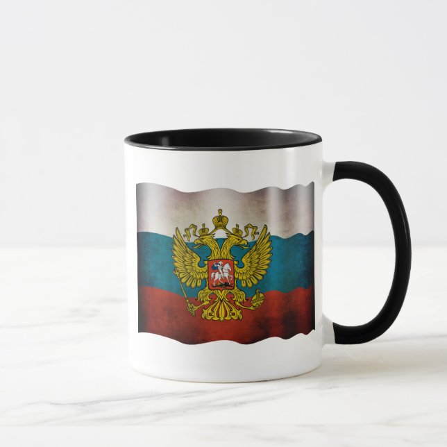 Waving flag of Russia Mug (Right)