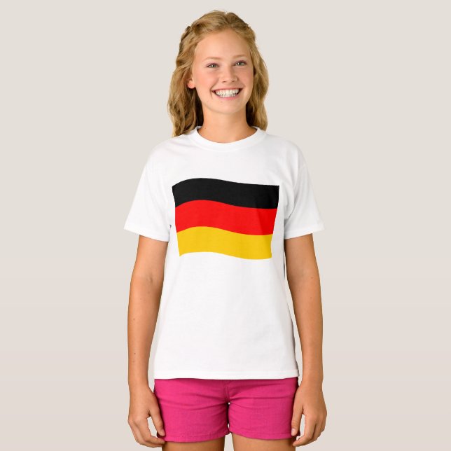 Waving German Flag T-Shirt (Front Full)