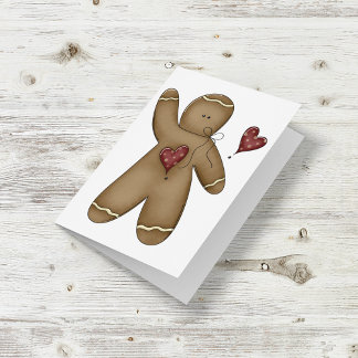 Waving Gingerbread Man Card