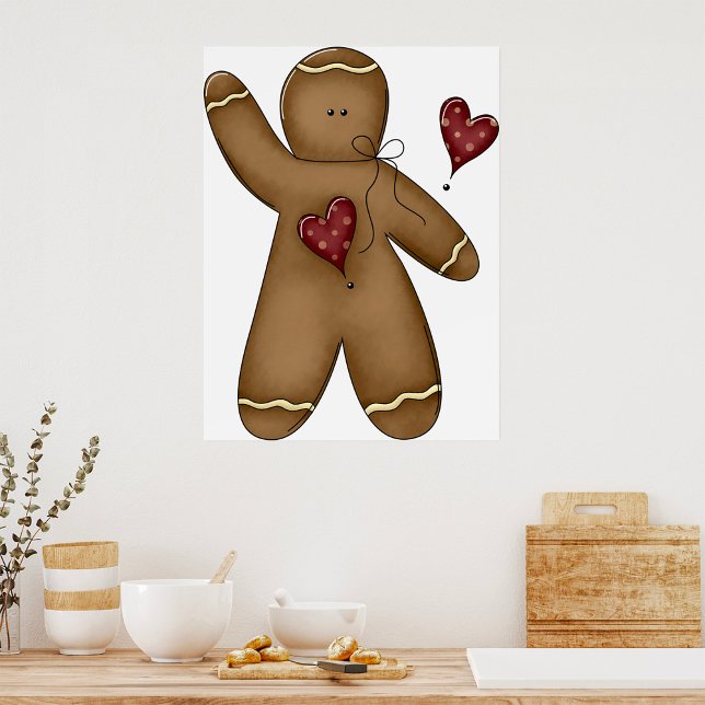 Waving Gingerbread Man Poster (Creator Uploaded)
