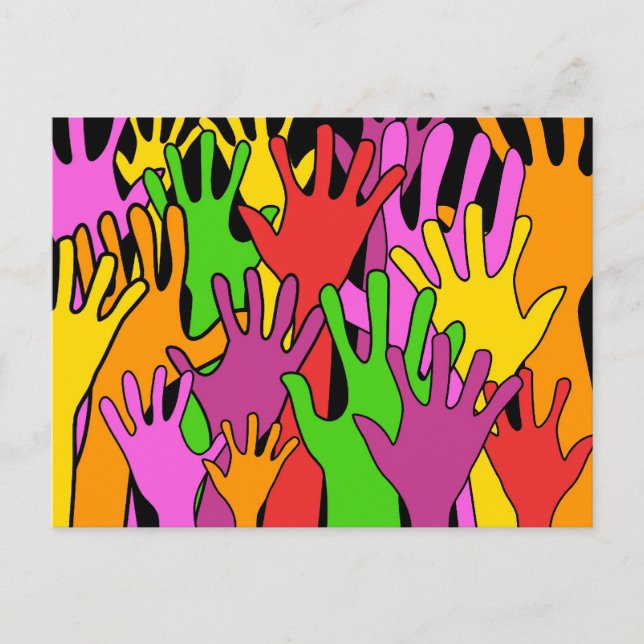 Waving Hands Postcard (Front)