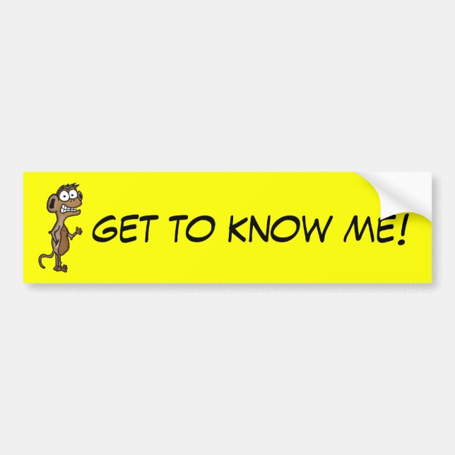 Waving Monkey Bumper Sticker (Front)