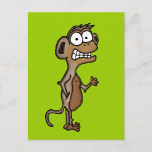 Waving Monkey Postcard