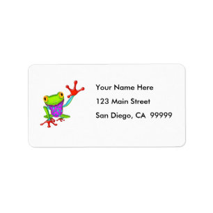 Waving Poison Dart Frog Label