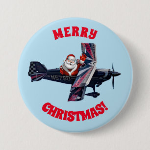 Waving Santa   Button