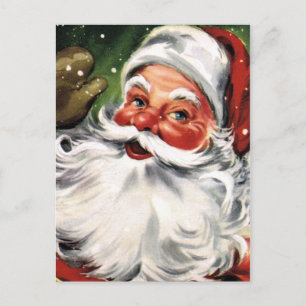 Waving Santa Claus Holiday Postcard