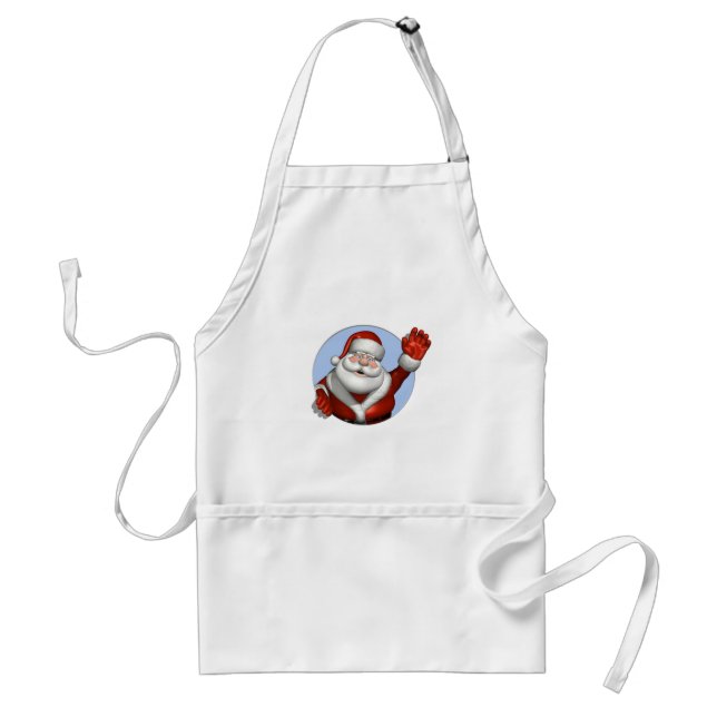 Waving Santa Standard Apron (Front)