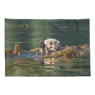 Waving Sea Otter Pillowcase