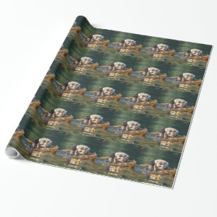 Waving Sea Otter Wrapping Paper