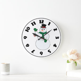 Waving Snowman Clock