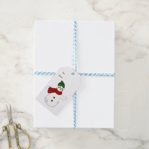Waving Snowman Gift Tags