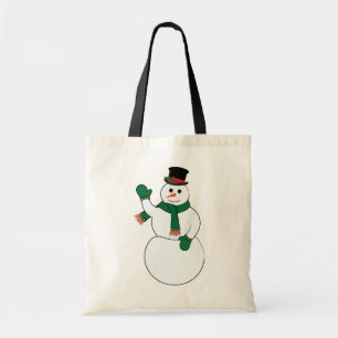 Waving Snowman Tote Bag