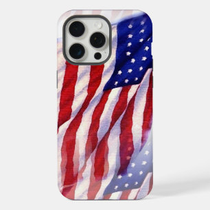 Waving US Flag iPhone 15 Pro Max Case
