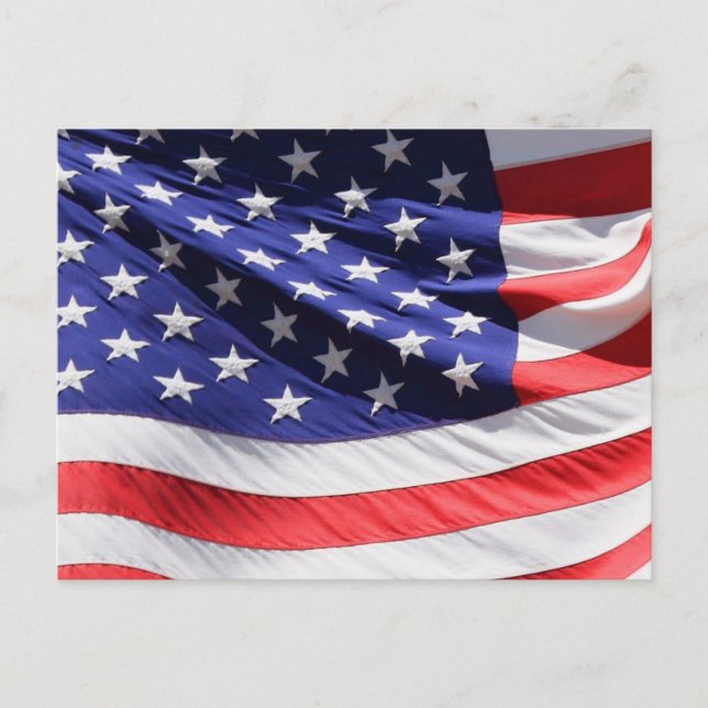Waving USA American Flag Postcard (Front)