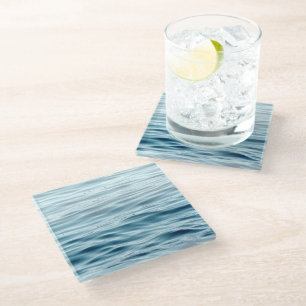 Waving water glass coaster
