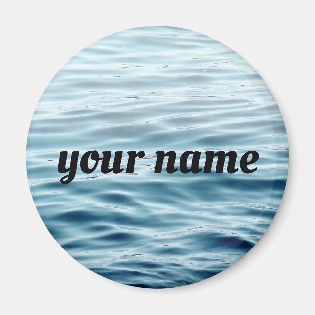 Waving water name magnet (Front)