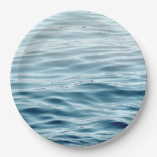 Waving water paper plate