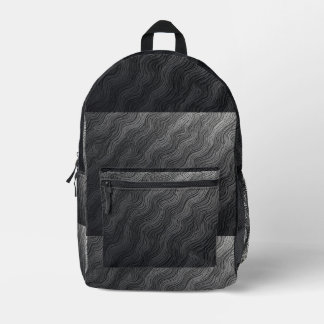 Wavs of Grey Printed Backpack
