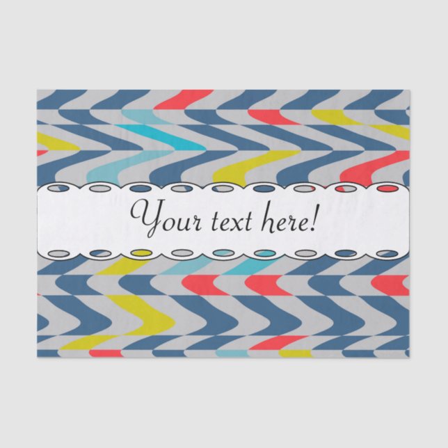 Wavy abstract design tissue paper (Front)