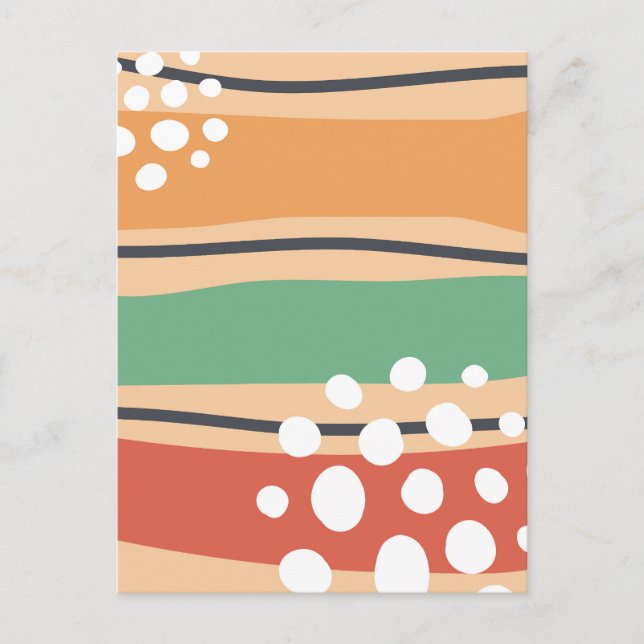 Wavy abstract modern art Postcard (Front)