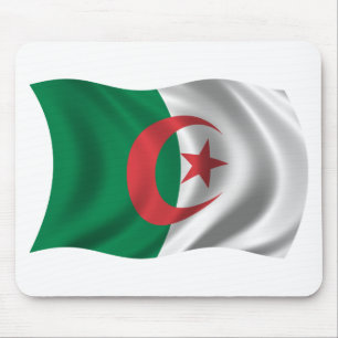 Wavy Algeria Flag Mouse Pad