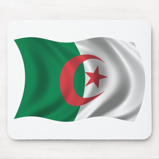 Wavy Algeria Flag Mouse Pad (Front)