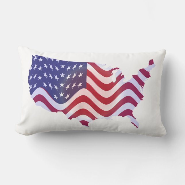 WAVY AMERICAN FLAG LUMBAR CUSHION (Front)