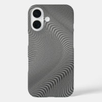 Wavy Art Silver Grey iPhone Case