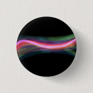 Wavy background with colourful lines 3 cm round badge