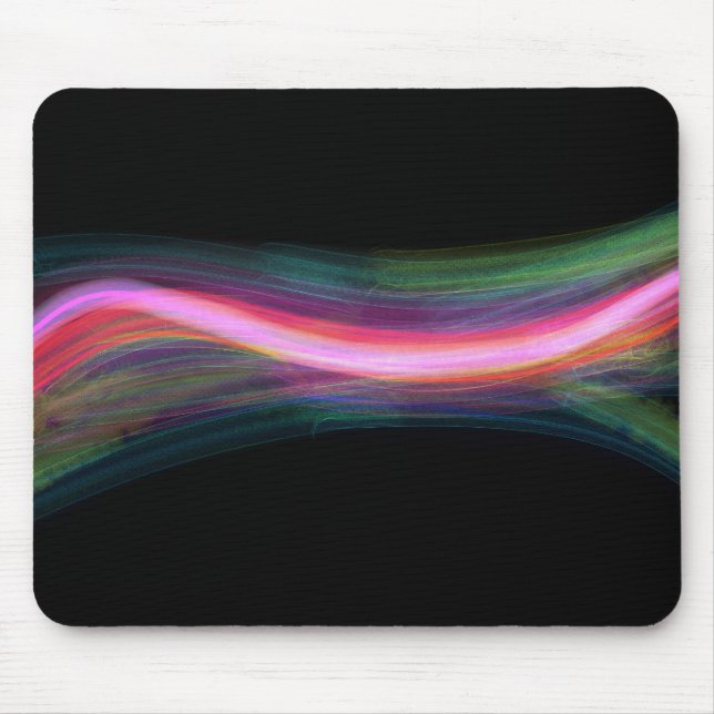 Wavy background with colourful lines mouse pad (Front)