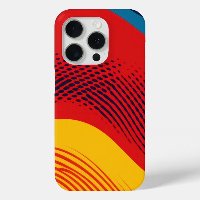 Wavy bands in primary colours with textures Case-Mate iPhone case (Back)