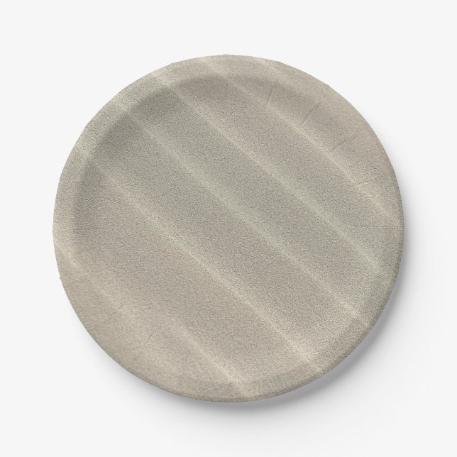 Wavy Beach Sand Paper Plate (Front)