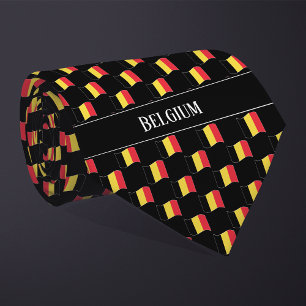 Wavy Belgium Flag Pattern Tie