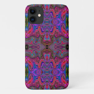 Wavy Blue and Rainbow Red Trippy Pattern Case-Mate iPhone Case