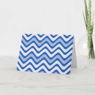 Wavy Blue Pattern Card