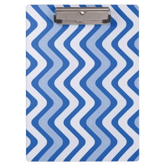 Wavy Blue Pattern Clipboard (Front)