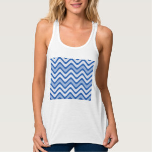 Wavy Blue Pattern Singlet