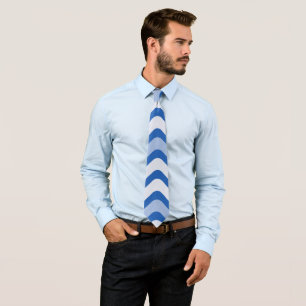 Wavy Blue Pattern Tie