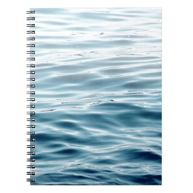Wavy blue water spiral notebook (Front)