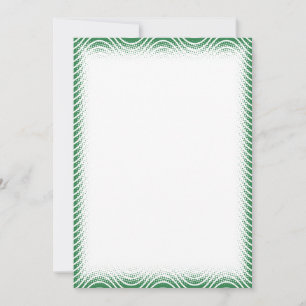 Wavy Border Christmas Blank Custom Text Invitation