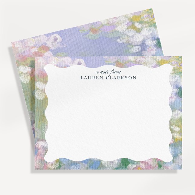Wavy Border Pastel Garden Note Card (Creator Uploaded)