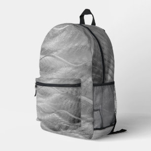 Wavy Brushed Steel Abstract Printed Backpack