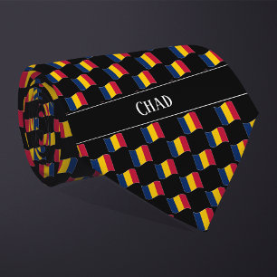 Wavy Chad Flag Pattern  Tie