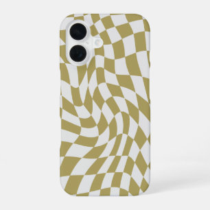 Wavy Chequerboard Modern iPhone 16 cases